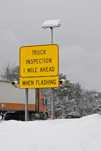 truck inspection sign